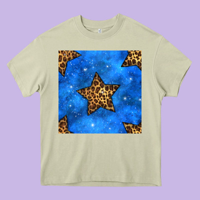 4th Of July Leopard Stars Seamless Pattern Heavy Core Tee Designed By Bundleandbundleshop