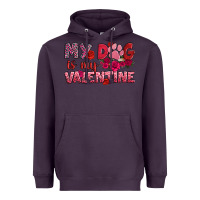 Plum my dog is my valentine Heavyweight Hoodie - OliviaCreatesArt