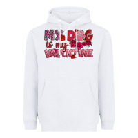White my dog is my valentine Heavyweight Hoodie - OliviaCreatesArt