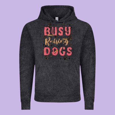 Busy Raising Dogs Vintage Hoodie Designed By Maliassmallbusiness