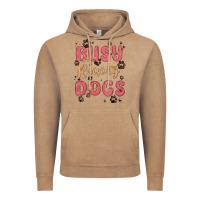 Vintage Coffee busy raising dogs Vintage Hoodie - MaliasSmallBusiness