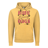 Vintage Mustard busy raising dogs Vintage Hoodie - MaliasSmallBusiness