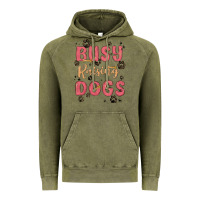 Vintage Olive busy raising dogs Vintage Hoodie - MaliasSmallBusiness