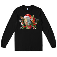 Black Joy Christmas Goat Long Sleeve Tee - LillyAllenDesigns