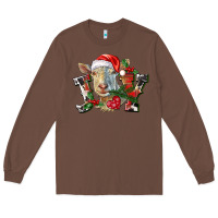 Chestnut Joy Christmas Goat Long Sleeve Tee - LillyAllenDesigns