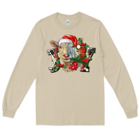Mushroom Joy Christmas Goat Long Sleeve Tee - LillyAllenDesigns