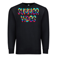 Black summer vibes tie dye doodle Premium Sweatshirt - CowCowDesign