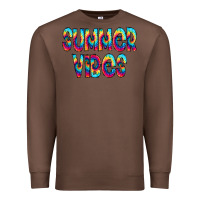 Chestnut summer vibes tie dye doodle Premium Sweatshirt - CowCowDesign