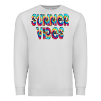 Dove Grey summer vibes tie dye doodle Premium Sweatshirt - CowCowDesign