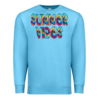 Ocean Blue summer vibes tie dye doodle Premium Sweatshirt - CowCowDesign