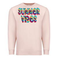 Pale Pink summer vibes tie dye doodle Premium Sweatshirt - CowCowDesign