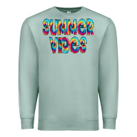 Seafoam summer vibes tie dye doodle Premium Sweatshirt - CowCowDesign