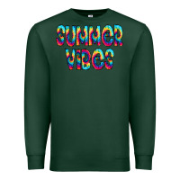 Sports Green summer vibes tie dye doodle Premium Sweatshirt - CowCowDesign