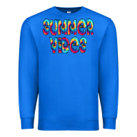True Royal summer vibes tie dye doodle Premium Sweatshirt - CowCowDesign