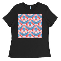 Black american flag seamless pattern Ladies Tee - BundleAndBundleShop