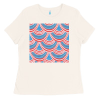Bone american flag seamless pattern Ladies Tee - BundleAndBundleShop