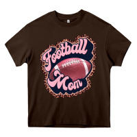 Chocolate Brown football mom Heavy Core Tee - JahusDesignShop