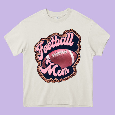 Football Mom Heavy Core Tee Designed By Jahusdesignshop