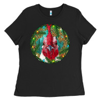 Black Roaster Head Christmas Ladies Tee - RanaPortraitStore