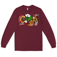 Burgundy christmas cma certified medical assistant Long Sleeve Tee - LillyAllenDesigns