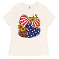 Bone america heart and sunflower Ladies Tee - Artiststas