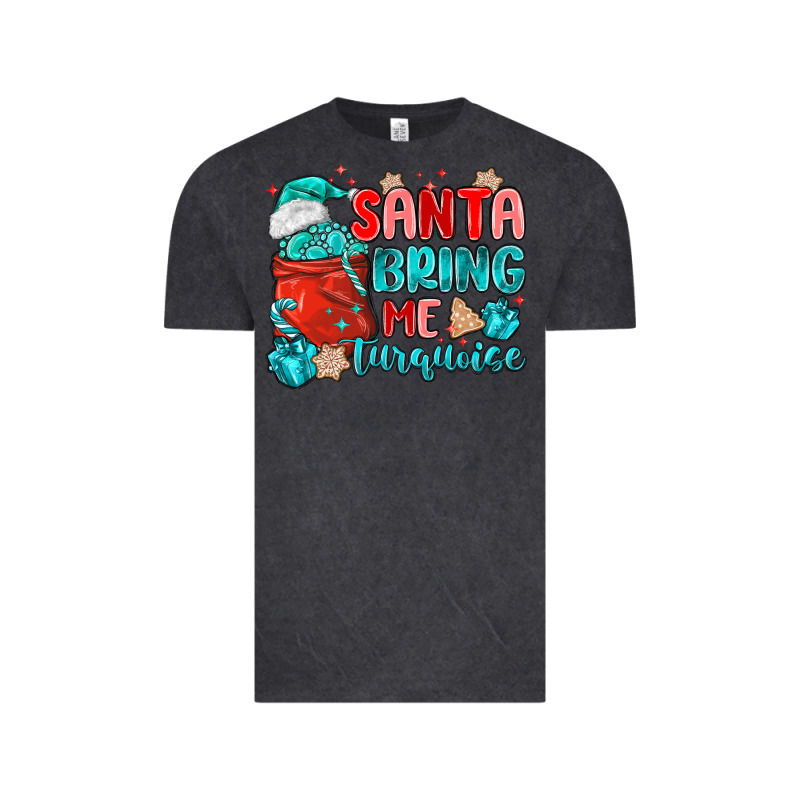 Santa Bring Me Turquoise Vintage Tee by MaliasSmallBusiness | Teevron