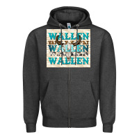 Charcoal Heather wallen with bull skull Zipper Hoodie - TumblerDesignByShophia