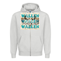Dove Grey wallen with bull skull Zipper Hoodie - TumblerDesignByShophia