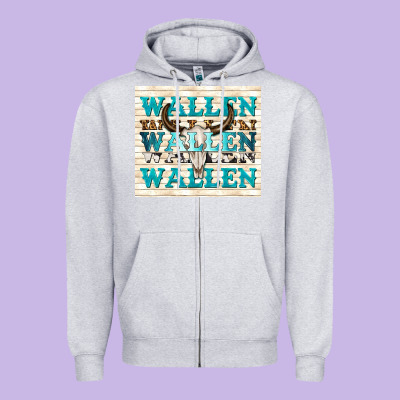 Wallen With Bull Skull Zipper Hoodie Designed By Tumblerdesignbyshophia