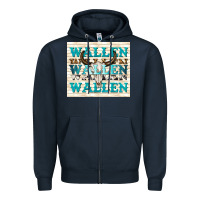Navy wallen with bull skull Zipper Hoodie - TumblerDesignByShophia