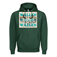 Sports Green wallen with bull skull Zipper Hoodie - TumblerDesignByShophia