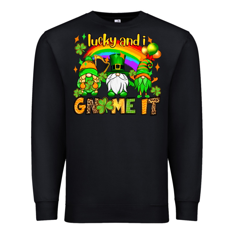 St. Patrick's Lucky And I Gnome It Premium Sweatshirt by OliviaCreatesArt | Teevron