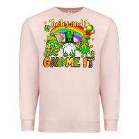 Pale Pink St. Patrick's Lucky and i gnome it Premium Sweatshirt - OliviaCreatesArt