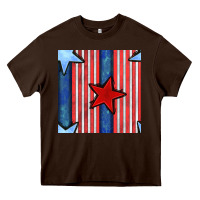 Chocolate Brown 4th of july stars and stripes seamless pattern Heavy Core Tee - BundleAndBundleShop
