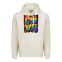 Oatmeal Heather Love pride Premium Hoodie - CowGirlArtShop
