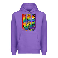 Purple Love pride Premium Hoodie - CowGirlArtShop