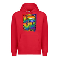 Red Love pride Premium Hoodie - CowGirlArtShop