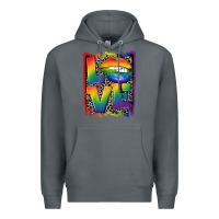 Rock Love pride Premium Hoodie - CowGirlArtShop