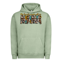 Pigment Oil Green my favorite peoplle call me mama Urban Hoodie - CowhideDigitalArt