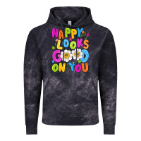 Cloud Black happy looks good on you Vintage Hoodie - NancyCooperArtShop