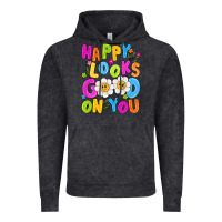 Vintage Black happy looks good on you Vintage Hoodie - NancyCooperArtShop