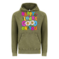 Vintage Olive happy looks good on you Vintage Hoodie - NancyCooperArtShop