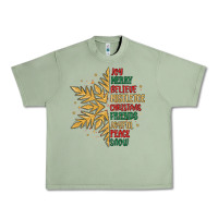 Oil Green christmas snowflake Urban Heavy Tee - MaliasSmallBusiness