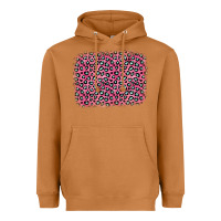 Meerkat pink glitter leopard with heart background Heavyweight Hoodie - OliviaCreatesArt