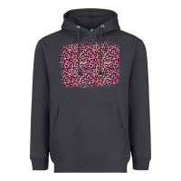Smoke pink glitter leopard with heart background Heavyweight Hoodie - OliviaCreatesArt