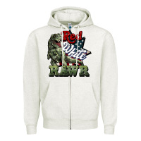 Oatmeal Heather Red white rawr 4th of july Zipper Hoodie - HowdyJamesFarm