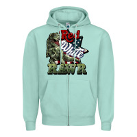 Seafoam Red white rawr 4th of july Zipper Hoodie - HowdyJamesFarm