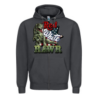 Smoke Red white rawr 4th of july Zipper Hoodie - HowdyJamesFarm