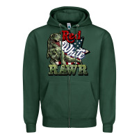Sports Green Red white rawr 4th of july Zipper Hoodie - HowdyJamesFarm