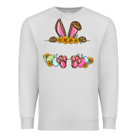 Dove Grey Western Easter bunny name frame Premium Sweatshirt - OliviaCreatesArt